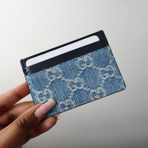 Gucci Denim Card Case NEW W/O BOX